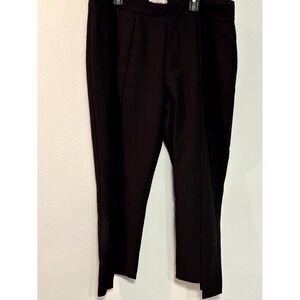 Nanette Lepore Dress Pants Womens 14 Black Stretch High Low Hem Straight Leg‎
